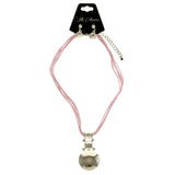 Mi Amore Necklace-Earring-Set Silver-Tone/Pink
