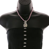 Mi Amore Necklace-Earring-Set Silver-Tone/Pink