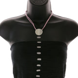 Mi Amore Necklace-Earring-Set Silver-Tone/Pink