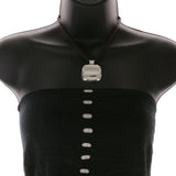 Mi Amore Necklace-Earring-Set Silver-Tone/Brown