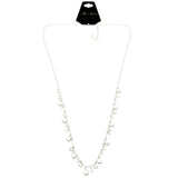 Mi Amore Long-Necklace Silver-Tone/Clear
