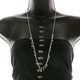 Mi Amore Long-Necklace Silver-Tone/Clear