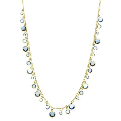 Mi Amore Long-Necklace Gold-Tone/Blue