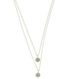 Mi Amore Layered-Necklace Silver-Tone