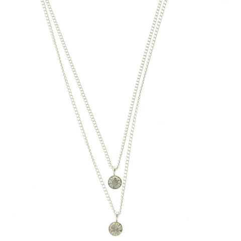 Mi Amore Layered-Necklace Silver-Tone