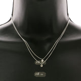 Mi Amore Layered-Necklace Silver-Tone