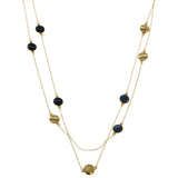 Mi Amore Long-Necklace Gold-Tone/Blue