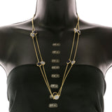 Mi Amore Long-Necklace Blue/Gold-Tone