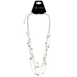 Mi Amore Layered-Necklace Silver-Tone