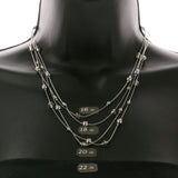 Mi Amore Layered-Necklace Silver-Tone