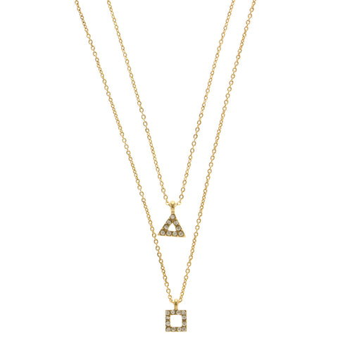Mi Amore Layered-Necklace Gold-Tone