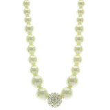 Mi Amore Bead-Necklace White/Silver-Tone