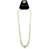 Mi Amore Bead-Necklace White/Silver-Tone