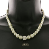 Mi Amore Bead-Necklace White/Silver-Tone