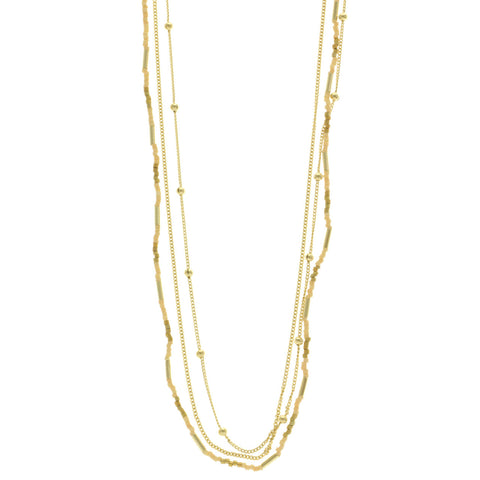 Mi Amore Layered-Necklace Gold-Tone/Peach