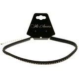 Mi Amore Choker-Necklace Black/Silver-Tone
