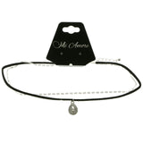 Mi Amore Choker-Necklace Silver-Tone/Black