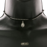Mi Amore Choker-Necklace Silver-Tone/Black