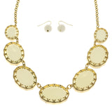 Mi Amore Necklace-Earring-Set Yellow/Gold-Tone