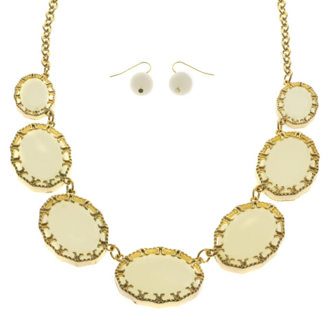 Mi Amore Necklace-Earring-Set Yellow/Gold-Tone