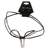 Mi Amore Adjustable Choker-Necklace Black/Silver-Tone