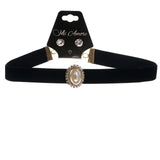 Mi Amore Choker-Necklace Black/White