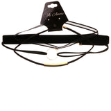 Mi Amore 3 in. extender Choker-Necklace Black/Gold-Tone