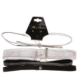 Mi Amore 3 in. extender Choker-Necklace Black/Silver-Tone