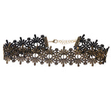 Mi Amore 3 in. extender Choker-Necklace Gold-Tone/Black