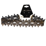 Mi Amore 3 in. extender Choker-Necklace Gold-Tone/Black