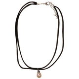 Mi Amore 2 in. extender Choker-Necklace Black/White