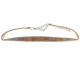 Mi Amore 4 in. extender Stars Choker-Necklace Multicolor & Silver-Tone