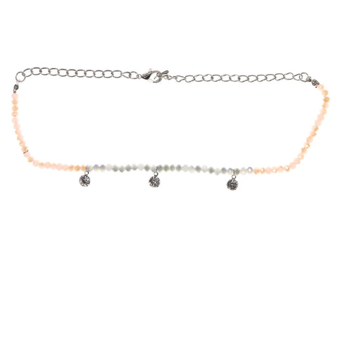 Mi Amore Choker-Necklace Blue/Silver-Tone