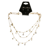 Mi Amore 4 in. extender Moon Star Choker-Necklace Gold-Tone