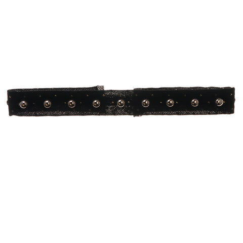 Mi Amore 2 in. extender Choker-Necklace Black/Silver-Tone