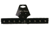 Mi Amore 2 in. extender Choker-Necklace Black/Silver-Tone