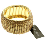 Mi Amore Sparkling Crystal Stretch-Bracelet Gold 1 Size Fits All