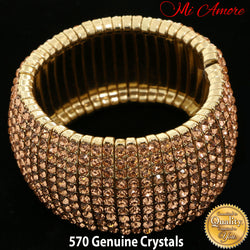 Mi Amore Sparkling Crystal Stretch-Bracelet Rose-Gold  1 Size Fits All