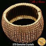 Mi Amore Sparkling Crystal Stretch-Bracelet Rose-Gold  1 Size Fits All