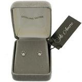 Mi Amore 925 Sterling Silver Hand of Fatima Stud-Earrings Silver & White