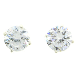 Mi Amore 925 Sterling Silver Stud-Earrings Silver