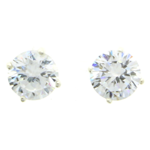 Mi Amore 925 Sterling Silver Stud-Earrings Silver