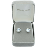 Mi Amore 925 Sterling Silver Stud-Earrings Silver