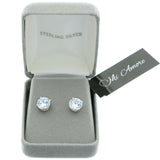 Mi Amore 925 Sterling Silver Stud-Earrings Silver