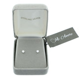 Mi Amore 925 Sterling Silver Stud-Earrings Silver