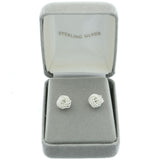 Mi Amore 925 Sterling Silver Knot Stud-Earrings Silver