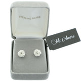 Mi Amore 925 Sterling Silver Knot Stud-Earrings Silver