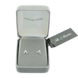 Mi Amore 925 Sterling Silver Stud-Earrings Silver
