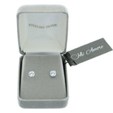 Mi Amore 925 Sterling Silver Stud-Earrings Silver