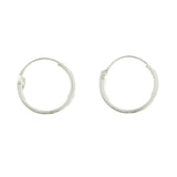 Mi Amore 925 Sterling Silver Hoop-Earrings Silver